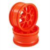 Orange 7 Y-Spoke Wheels 1 pair(1/10 Car, 3mm Offset)