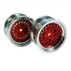 Red/Silver Vintage Wheels 1 pair(1/10 Car, 3mm Offset)