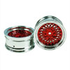 Red/Silver Vintage Wheels 1 pair(1/10 Car, 3mm Offset)