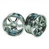 Silver 6 Spoke Wheels 1 pair(1/10 Car, 6mm Offset)