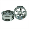 Silver 6 Spoke Wheels 1 pair(1/10 Car, 6mm Offset)