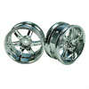 Silver 6 Spoke Wheels 1 pair(1/10 Car, 9mm Offset)