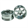 Silver 6 Spoke Wheels 1 pair(1/10 Car, 9mm Offset)