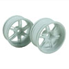 White 6 Spoke Wheels 1 pair(1/10 Car, 9mm Offset)