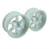 White 6 Spoke Wheels 1 pair(1/10 Car, 9mm Offset)