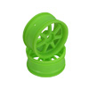 Green 7 Spoke Wheels 1 pair(1/10 Car, 3mm Offset)