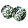 Silver 10 Spoke Wheels 1 pair(1/10 Car, 6mm Offset)