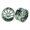 Silver 10 Spoke Wheels 1 pair(1/10 Car, 6mm Offset)