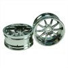 Silver 10 Spoke Wheels 1 pair(1/10 Car, 6mm Offset)