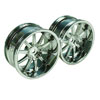 Silver 10 Spoke Wheels 1 pair(1/10 Car, 6mm Offset)