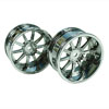 Silver 10 Spoke Wheels 1 pair(1/10 Car, 9mm Offset)