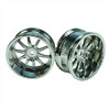 Silver 10 Spoke Wheels 1 pair(1/10 Car, 9mm Offset)
