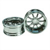 Silver 10 Spoke Wheels 1 pair(1/10 Car, 9mm Offset)