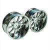 Silver 10 Spoke Wheels 1 pair(1/10 Car, 9mm Offset)