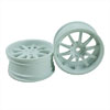 White 10 Spoke Wheels 1 pair(1/10 Car, 3mm Offset)