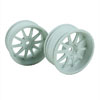 White 10 Spoke Wheels 1 pair(1/10 Car, 6mm Offset)