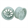 White 10 Spoke Wheels 1 pair(1/10 Car, 6mm Offset)