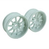 White 10 Spoke Wheels 1 pair(1/10 Car, 6mm Offset)