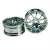 Silver 6 Y-Spoke Wheels 1 pair(1/10 Car, 3mm Offset)