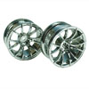 Silver 6 Y-Spoke Wheels 1 pair(1/10 Car, 9mm Offset)