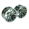 Silver 6 Y-Spoke Wheels 1 pair(1/10 Car, 9mm Offset)