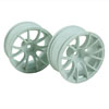 White 6 Y-Spoke Wheels 1 pair(1/10 Car, 9mm Offset)