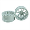 White 6 Y-Spoke Wheels 1 pair(1/10 Car, 9mm Offset)