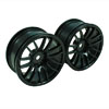 Black 7 Y-Spoke Wheels 1 pair(1/10 Car, 3mm Offset)