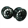 Black 7 Y-Spoke Wheels 1 pair(1/10 Car, 6mm Offset)
