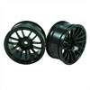 Black 7 Y-Spoke Wheels 1 pair(1/10 Car, 6mm Offset)