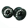 Black 7 Y-Spoke Wheels 1 pair(1/10 Car, 9mm Offset)