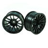 Black 7 Y-Spoke Wheels 1 pair(1/10 Car, 9mm Offset)