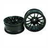 Black 7 Y-Spoke Wheels 1 pair(1/10 Car, 9mm Offset)