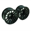 Black 7 Y-Spoke Wheels 1 pair(1/10 Car, 9mm Offset)