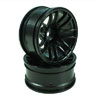 Black 7 Y-Spoke Wheels 1 pair(1/10 Car, 9mm Offset)