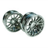 Silver 7 Y-Spoke Wheels 1 pair(1/10 Car, 6mm Offset)