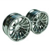 Silver 7 Y-Spoke Wheels 1 pair(1/10 Car, 6mm Offset)