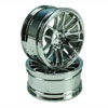 Silver 7 Y-Spoke Wheels 1 pair(1/10 Car, 6mm Offset) [8326S6]