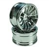 Silver 7 Y-Spoke Wheels 1 pair(1/10 Car, 6mm Offset)