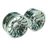 Silver 7 Y-Spoke Wheels 1 pair(1/10 Car, 9mm Offset)