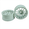 White 7 Y-Spoke Wheels 1 pair(1/10 Car, 6mm Offset)