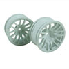 White 7 Y-Spoke Wheels 1 pair(1/10 Car, 9mm Offset)