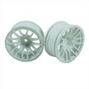 White 7 Y-Spoke Wheels 1 pair(1/10 Car, 9mm Offset)