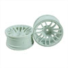 White 7 Y-Spoke Wheels 1 pair(1/10 Car, 9mm Offset)