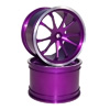 Purple Aluminum 10 Spoke Wheels 1 Pair(1/8 Truck)