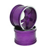 Purple Aluminum 5 Spoke Wheels 1 Pair(1/8 Truck)