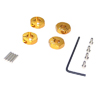 Golden Aluminum Wheel Adaptors with Lock Screws - 4mm [57804A]