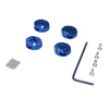 Blue Aluminum Wheel Adaptors with Lock Screws - 4mm