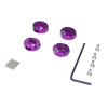 Purple Aluminum Wheel Adaptors with Lock Screws - 4mm [57804P]