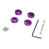 Purple Aluminum Wheel Adaptors with Lock Screws - 4mm